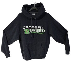 Jerzees Men's Size M Crossfit Breed Hoodie Gray Ridgewood NY Athletic Sweatshirt